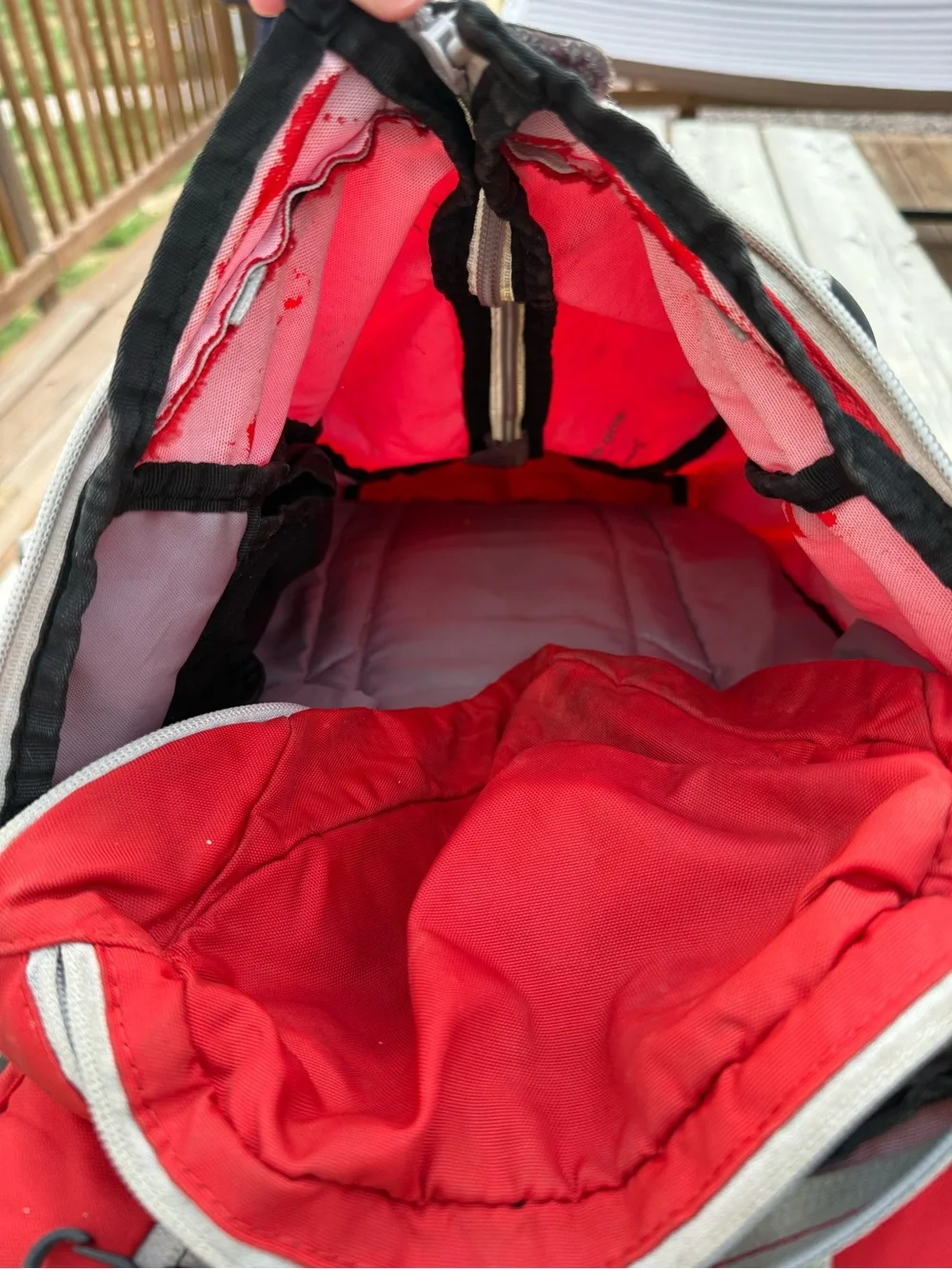 Camelbak Red Daypack Backpack with Gray Straps
